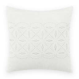 Laura Ashley® Annabella 16-Inch Square Throw Pillow in White
