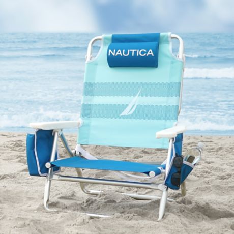 Nautica® 5-Position Beach Chair in Blue | Bed Bath & Beyond