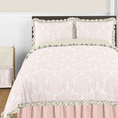 Sweet Jojo Designs Amelia 3-Piece Full/Queen Comforter Set in Pink/Gold