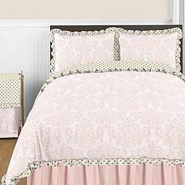 Sweet Jojo Designs Amelia Bedding Collection in Pink/Gold. View a larger version of this product image.