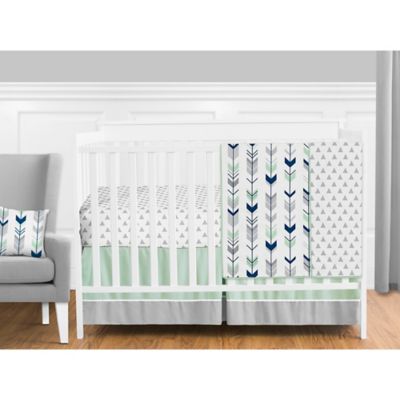 Sweet Jojo Designs Mod&reg; Arrow Crib Bedding Collection in Grey/Mint