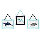 Alternate image 4 for Sweet Jojo Designs Mod Dinosaur Bedding Collection in Turquoise/Navy