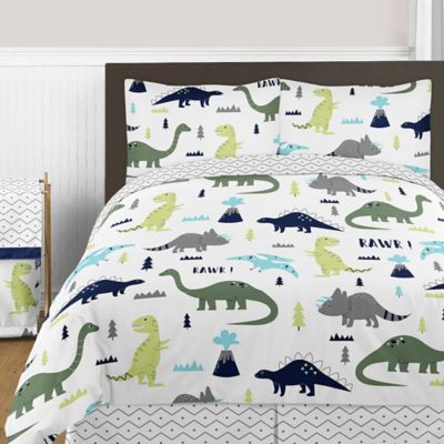 Sweet Jojo Designs&reg; Mod Dinosaur Comforter Set in Turquoise/Navy