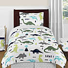 Alternate image 0 for Sweet Jojo Designs&reg; Mod Dinosaur 4-Piece Twin Comforter Set in Turquoise/Navy
