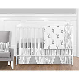 Sweet Jojo Designs Stag 11-Piece Crib Bedding Set in Grey/White
