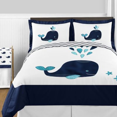 Sweet Jojo Designs&reg; Whale Bedding Collection in Navy
