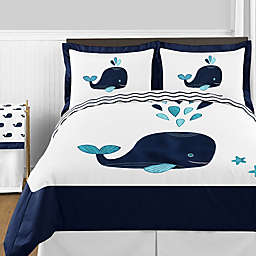 Sweet Jojo Designs® Whale 3-Piece Full/Queen Comforter Set in Navy