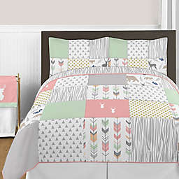 Sweet Jojo Designs® Woodsy Comforter Set in Coral/Mint