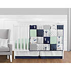 Alternate image 0 for Sweet Jojo Designs Woodsy 11-Piece Crib Bedding Set in Navy/Mint