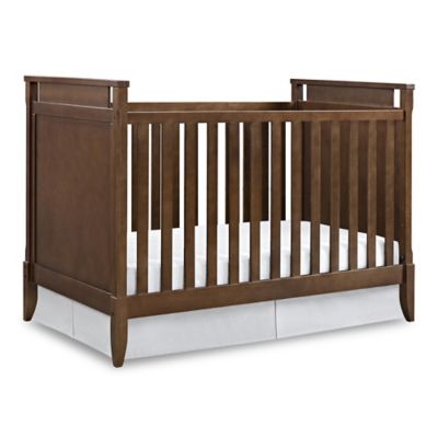 walnut baby crib