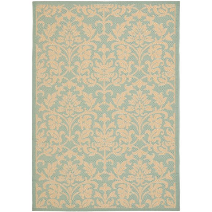 Safavieh Courtyard Zara Indoor Outdoor Rug In Aqua Cream Bed Bath Beyond