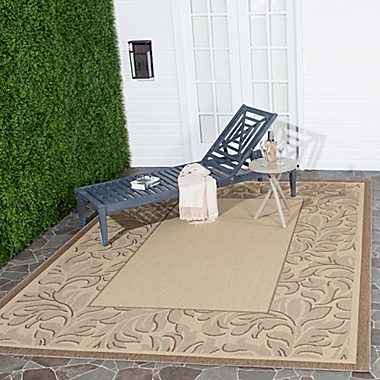 Safavieh Courtyard Ximena 8&#39; x 11&#39; Indoor/Outdoor Area Rug in Natural/Brown. View a larger version of this product image.