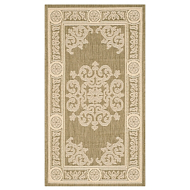Safavieh Courtyard Laila 2&#39;7 x 5&#39; Indoor/Outdoor Area Rug in Olive. View a larger version of this product image.