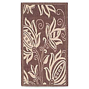 Safavieh Courtyard Reese 2&#39; x 3&#39;7 Indoor/Outdoor Accent Rug in Chocolate/Natural