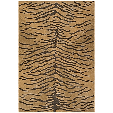 Safavieh Courtyard 8-Foot x 11-Foot Elyse Indoor/Outdoor Rug in Gold/Natural. View a larger version of this product image.