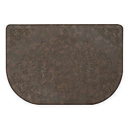 Home Dynamix Gentle Step 20-Inch x 30-Inch Embossed Scroll Mat in Brown