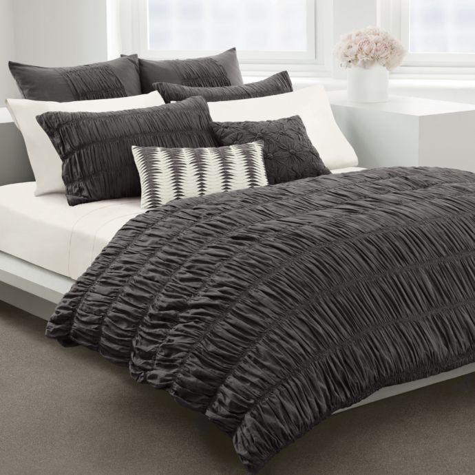 Dkny Willow Grey Duvet Cover By Dkny 100 Cotton Bed Bath Beyond