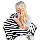 Alternate image 2 for Covered Goods&trade; 4-in-1 Multi-Use Cover in Black/Ivory Stripes