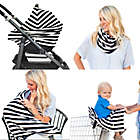 Alternate image 3 for Covered Goods&trade; 4-in-1 Multi-Use Cover in Black/Ivory Stripes