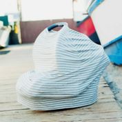 Covered Goods&trade; 4-in-1 Multi-Use Cover in Grey/Ivory Pinstripes