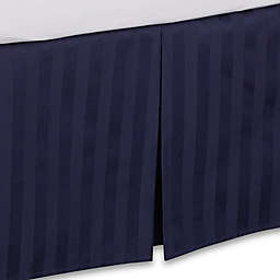 Wamsutta® 500-Thread-Count PimaCott® Damask King Bed Skirt in Navy
