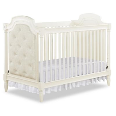 upholstered crib white