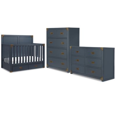 graphite blue crib