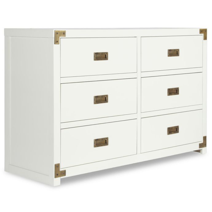 Bertini Wyatt 6 Drawer Dresser In Classic White Bed Bath Beyond