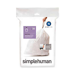 simplehuman® 20-Pack Code N 45-50-Liter Custom-Fit Liners in White