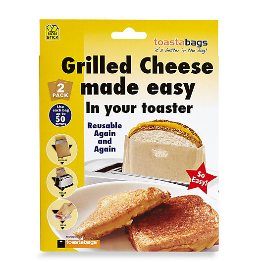 ekSel Toaster Bags Gluten Free Toasts Reusable Non-Stick Any Size Bread 6 Pack