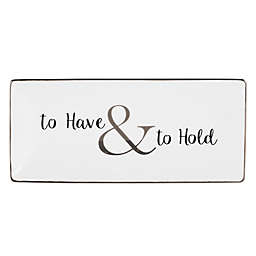 Olivia & Oliver® "To Have & to Hold" Trinket Tray in Platinum