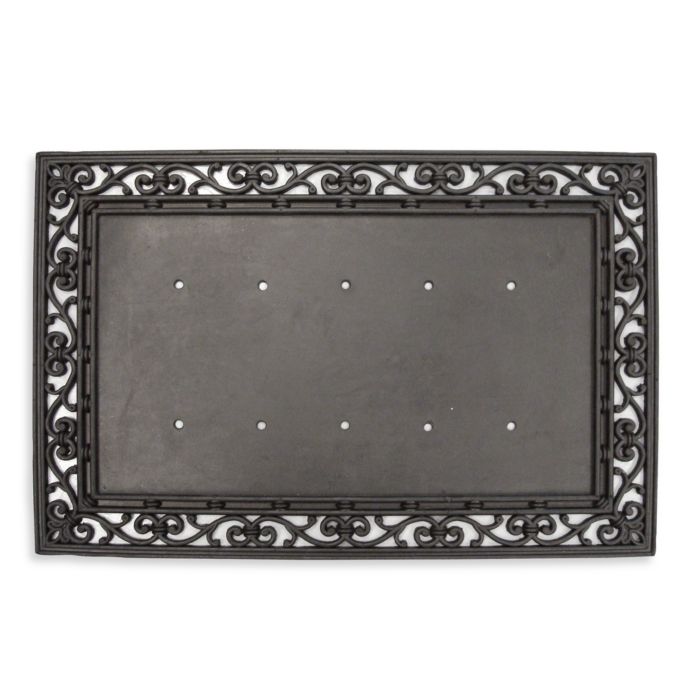 Rubber 24 Inch X 36 Inch Door Mat Frame In Black Bed Bath