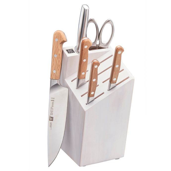 Zwilling® J.A. Henckels Pro Holm Oak 7Piece Knife Block Set in White