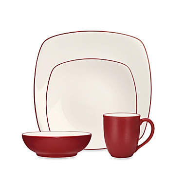 Noritake&reg; Colorwave Square Dinnerware Collection in Raspberry. View a larger version of this product image.