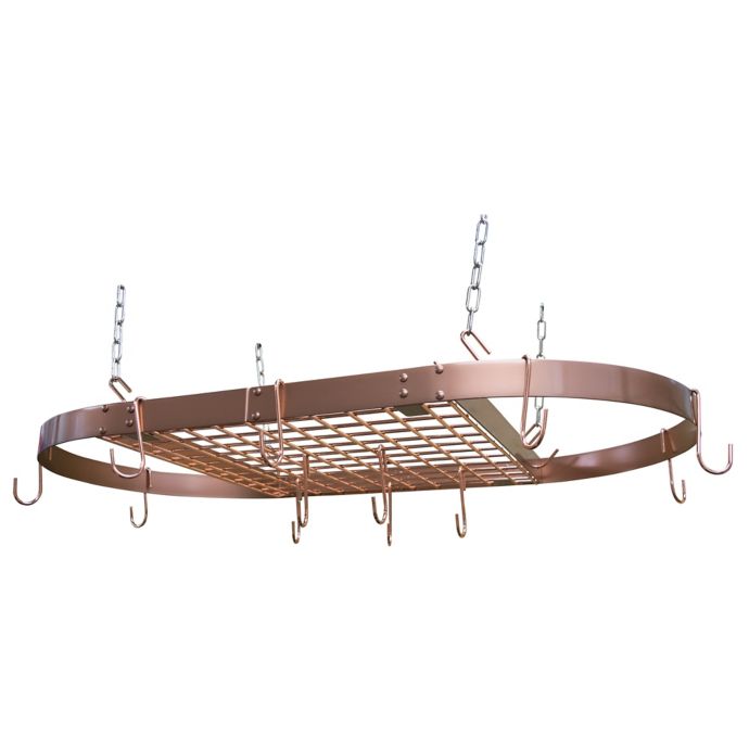 Range Kleen® 32.25Inch Oval Hanging Pot Rack in Copper Bed Bath & Beyond