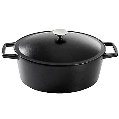 Artisanal Kitchen Supply&reg; Pre-Seasoned Cast Iron 7 qt. Dutch Oven in Black. View a larger version of this product image.