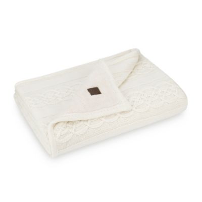 Aubrey Cable Knit Faux Sherpa Throw 
