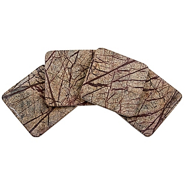 Thirstystone&reg; Rainforest Marble Single Square Coaster in Brown. View a larger version of this product image.