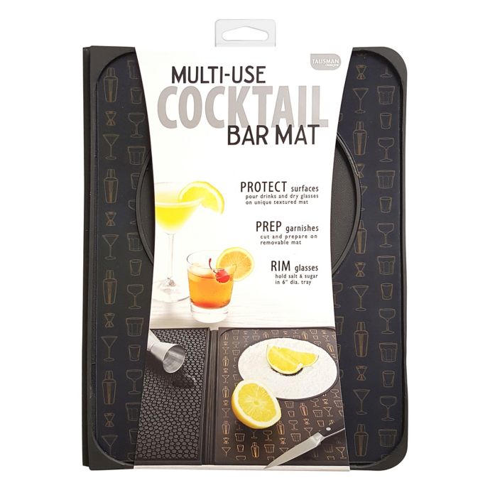MultiUse Cocktail Barware Mat in Black Bed Bath and Beyond Canada