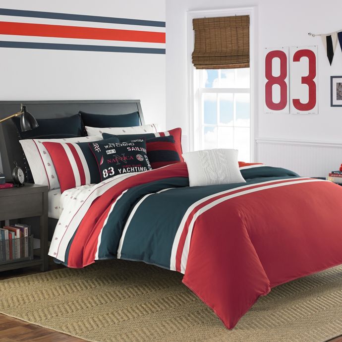 Nautica Heritage Color Block Comforter Set In Navy Bed Bath