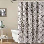 Lush Decor 72-Inch x 72-Inch Ruffle Diamond Shower Curtain