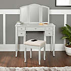 Alternate image 1 for Charlotte 2-Piece Vanity Set with Power Strip and USB in Grey