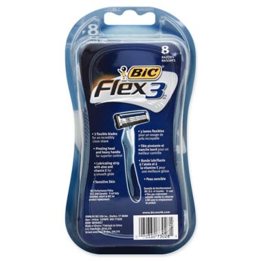 BIC&reg; Flex 3&trade; 8-Pack Men's Disposable Razor. View a larger version of this product image.