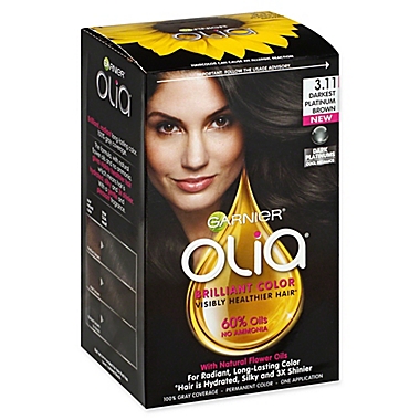 Garnier&reg; Olia&reg; Brilliant Color Permanent Hair Color in 3.11 Darkest Platinum Brown. View a larger version of this product image.