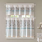 Alternate image 1 for Madison Park Dawn 24-Inch Kitchen Window Curtain Tier Pair in Blue