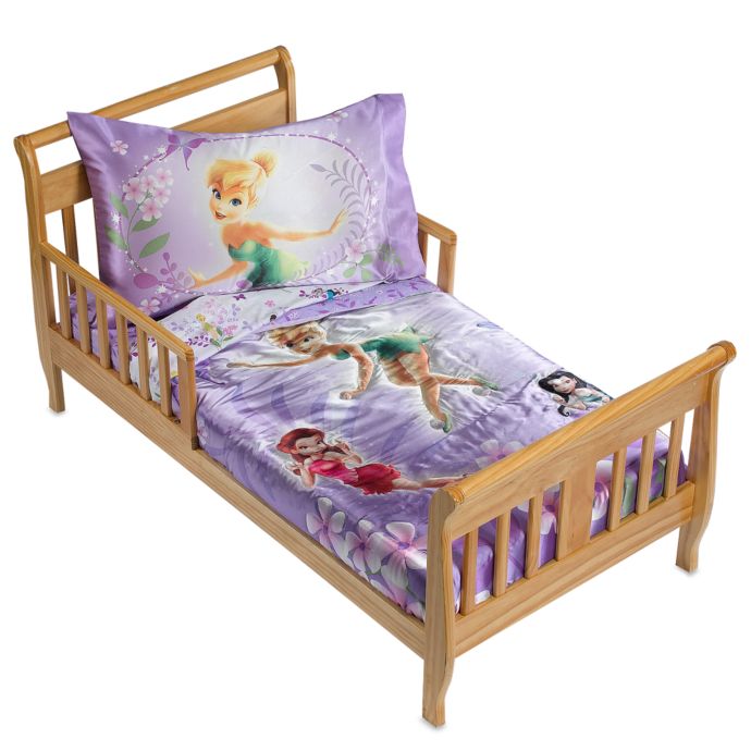 Disney Fairies Garden Treasures 4 Piece Toddler Bedding Set Bed