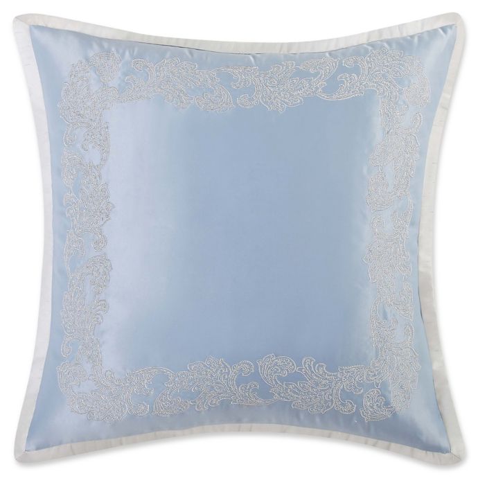 Charisma Home Harmony European Pillow Sham In Blue Silver Bed