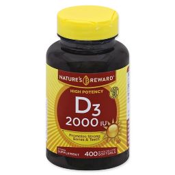 Nature's Reward™ 400-Count 2000 IU High Potency Vitamin D3 Quick Release Softgels