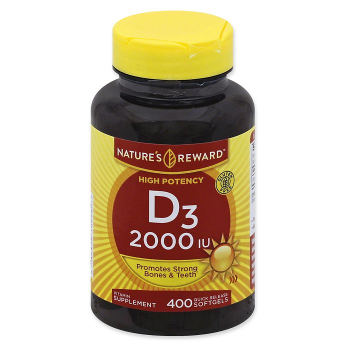 Natures Reward 400 Count 2000 Iu High Potency Vitamin D3 Quick Release Softgels