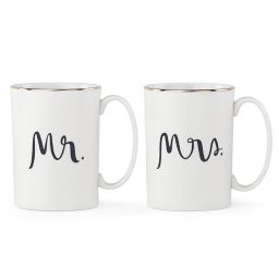 kate spade new york Bridal Party "Mr." & "Mrs." Mugs (Set of 2)